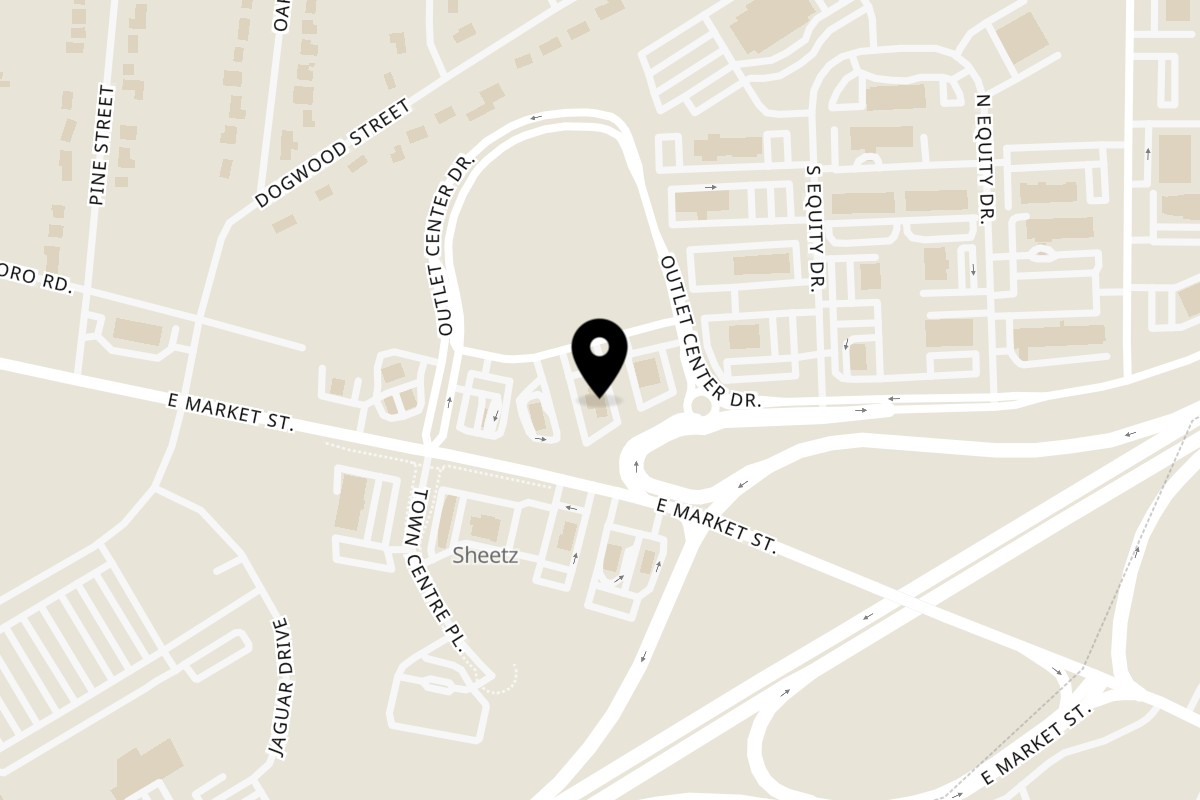 Map showing the location of Ay Güey Modern Mexican Cuisine on 160 Smithfield Crossing Dr in Smithfield